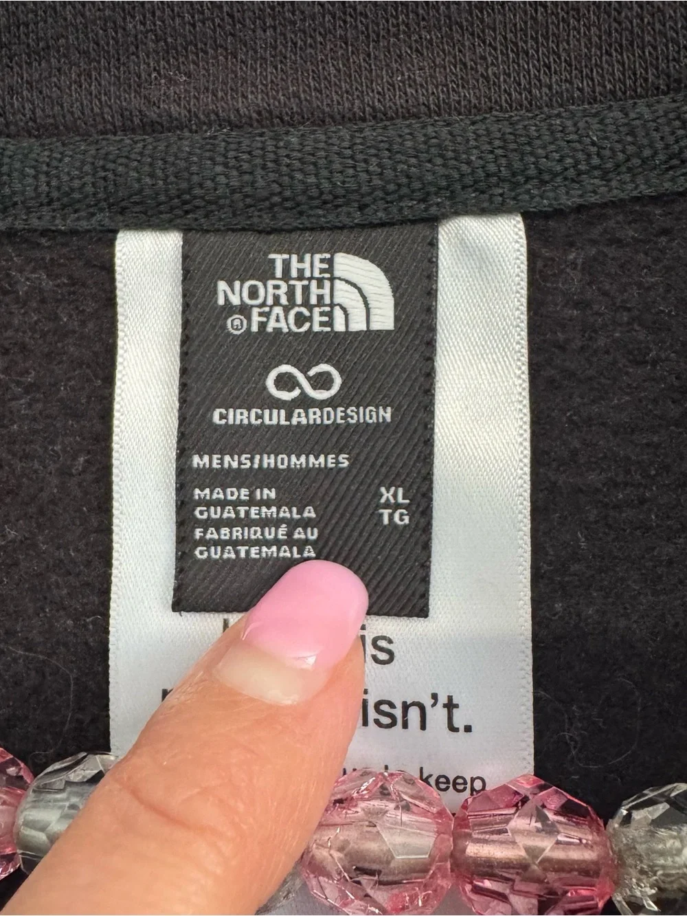 The North Face 1/4 zip fleece sweater black